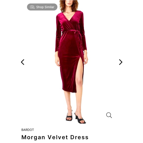 Bardot Dresses & Skirts - Morgan Velvet burgundy dress